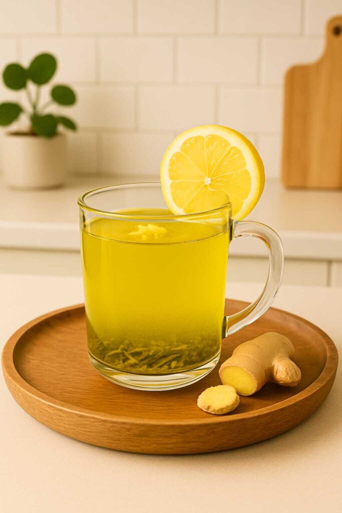 Serving Brazilian Mounjaro drink with garnish