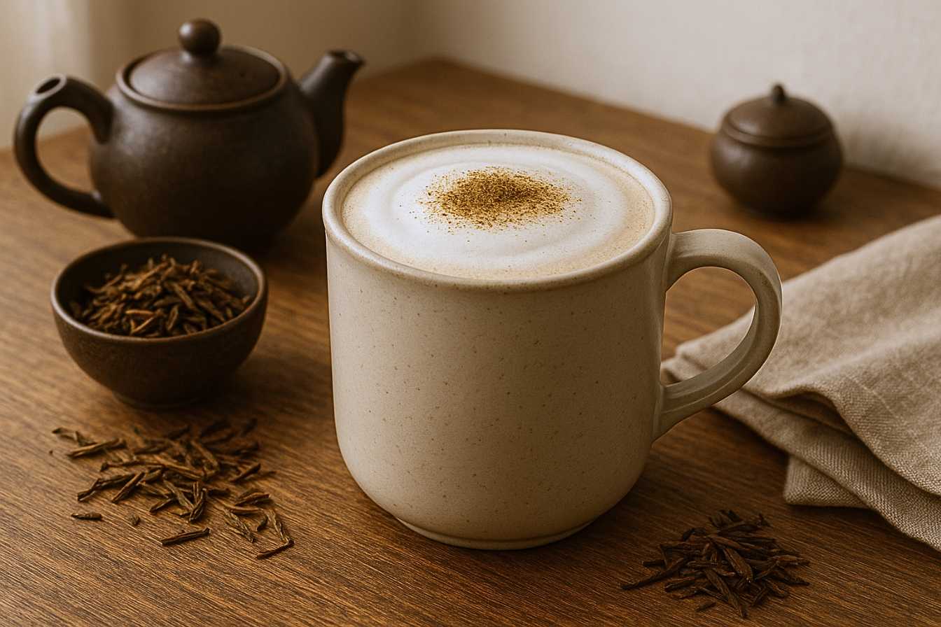 hojicha latte