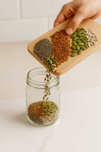 Combine all seeds in a clean jar or airtight container. step 1 of bariatric seed recipe